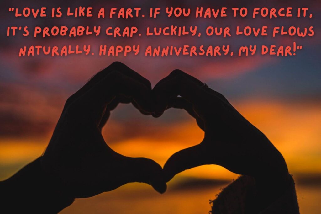 Funny Anniversary Quote about love