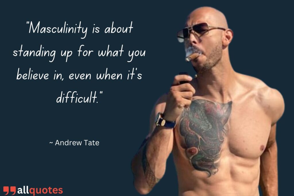 Andrew Tate caption about masculinity 2