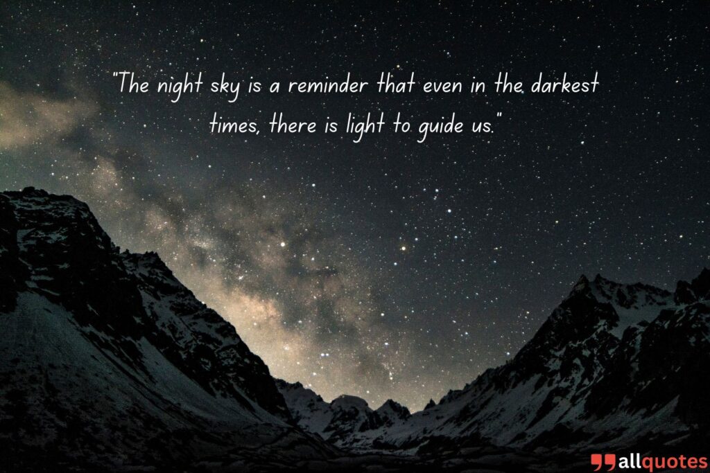 Inspirational Night Sky Quote