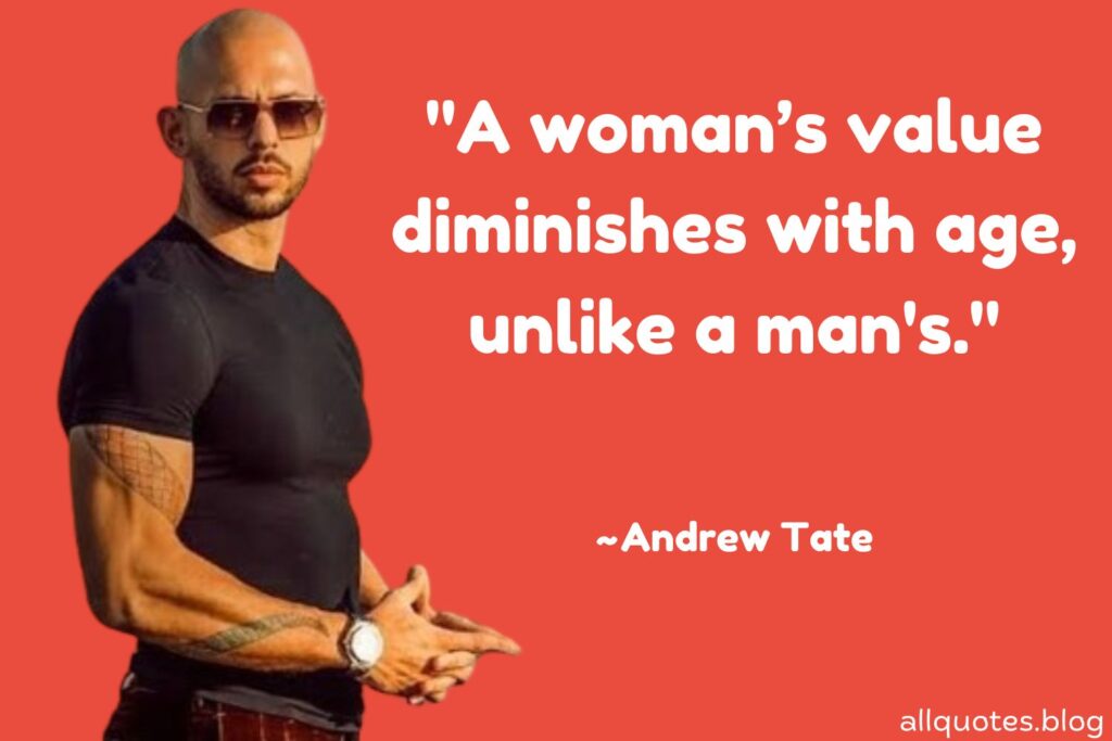 Controversial Andrew Tate captions on Women