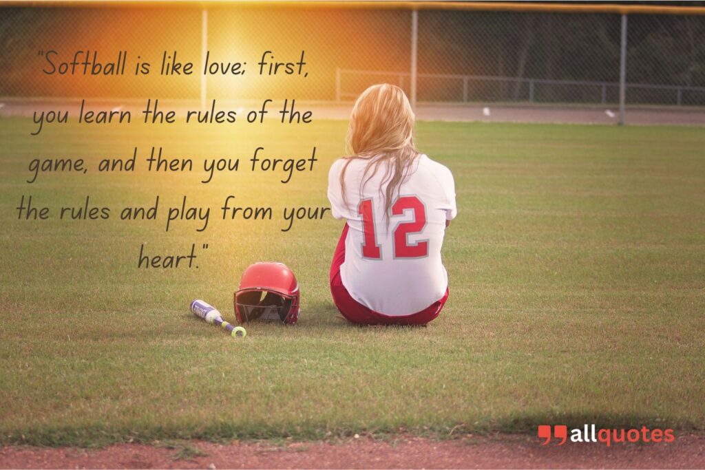 Motivational Softball Quote