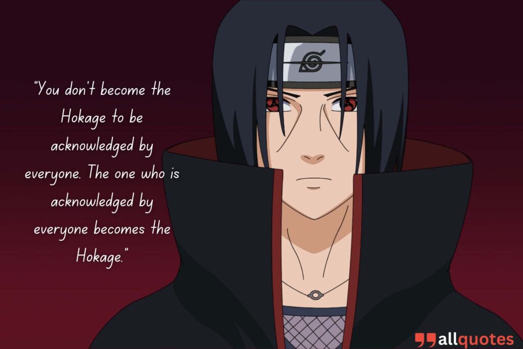 Itachi Uchiha Quote on Love and Bonds