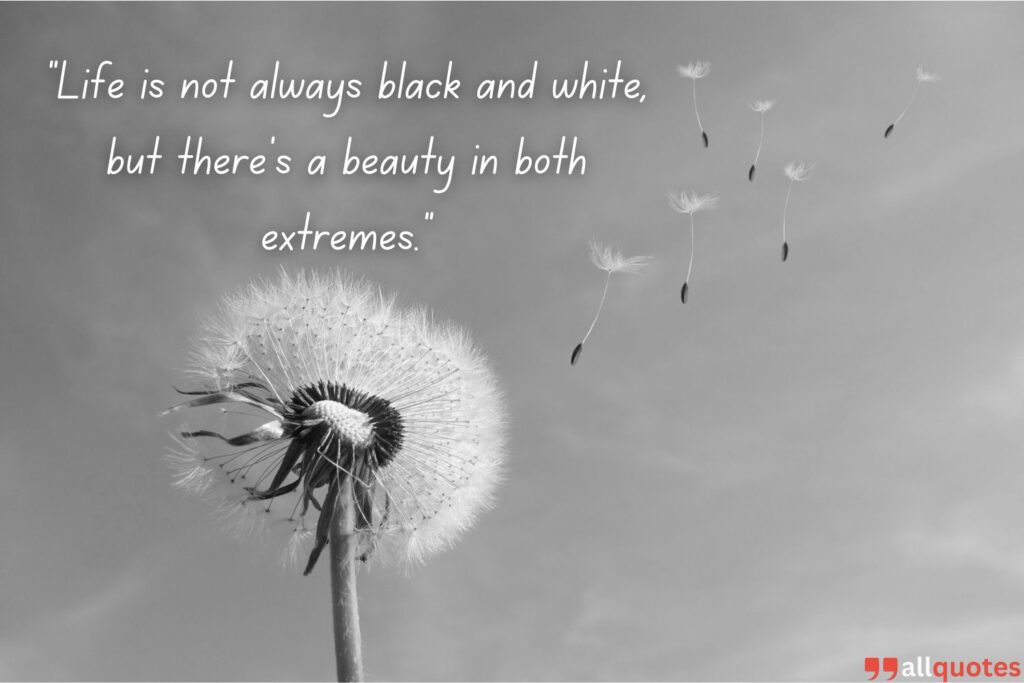 black and white quote