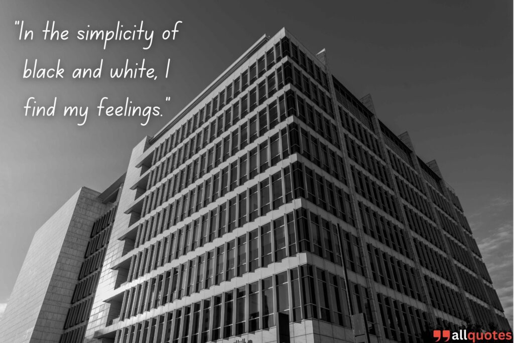 Emotional Black and White Quote